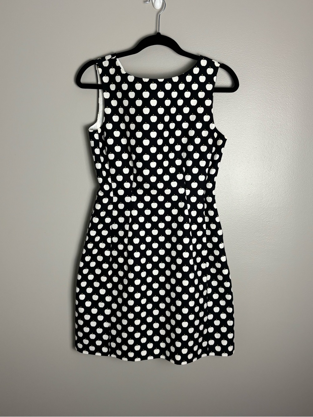 Kate Spade New York Domino Apple Print Polka Dot Silk Blend Sheath Dress Size 4